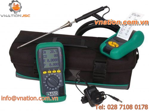 analyzer / carbon monoxyde / combustion / portable / compact