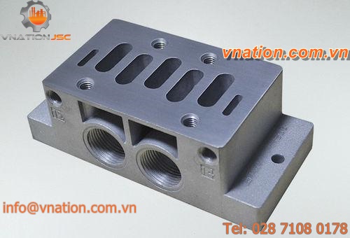 single-valve manifold / aluminum / for gas / for compressed air