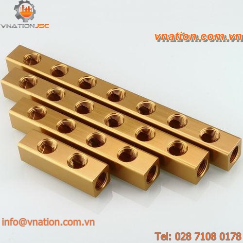 multi-point manifold / aluminum / multi-port / for gas