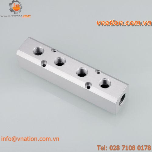 multi-valve manifold / aluminum / for gas / distribution