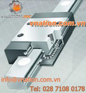 six-row recirculating ball-bearing linear guide / plastic