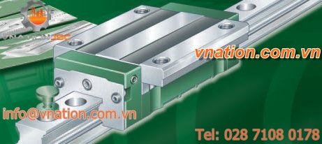 four-row recirculating ball bearing linear guide / plastic