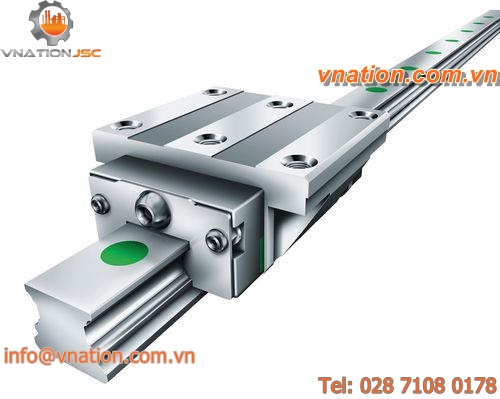 two-row recirculating ball bearing linear guide / plastic