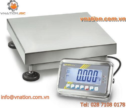 platform scales / with LCD display / with external calibration weight / stainless steel