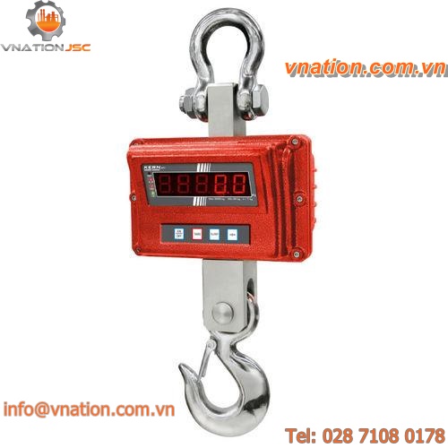 crane scale with LED display / compact / with rechargeable battery