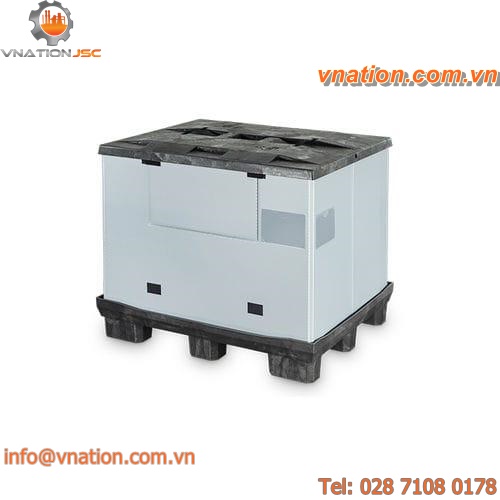 stacking pallet box / plastic / with lid