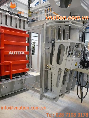 automatic baling press / vertical / front-loading / textile fiber