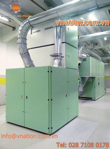 continuous blender / textile fiber / vertical / with bale opener