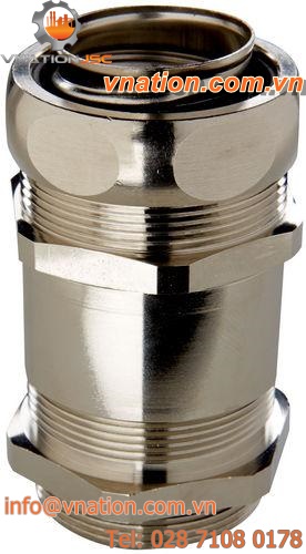 threaded fitting / security / straight / nickel-plated brass