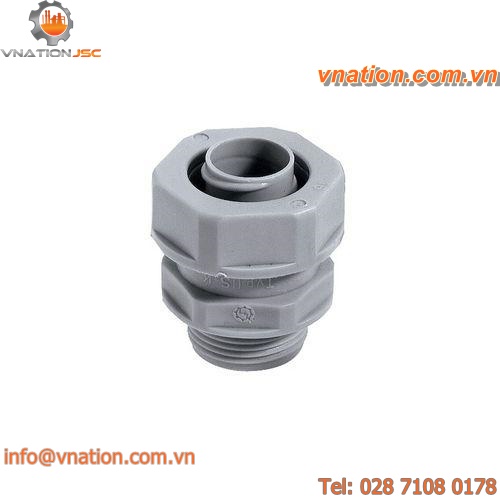 threaded fitting / hexagonal / polypropylene / conduit for cable protection