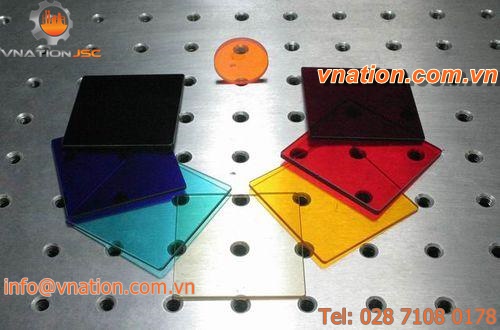 colored optical filter / glass / industrial