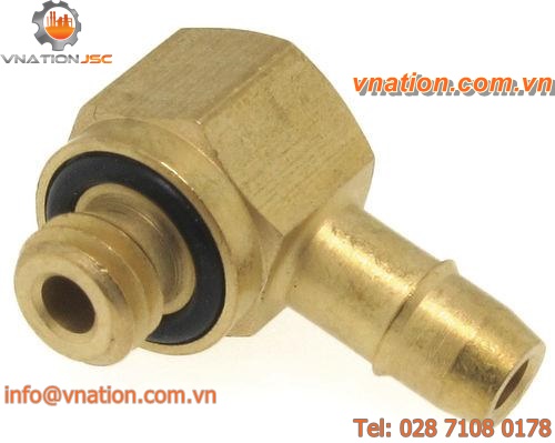 barbed fitting / elbow / brass / pneumatic