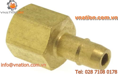 splined fitting / threaded / straight / brass