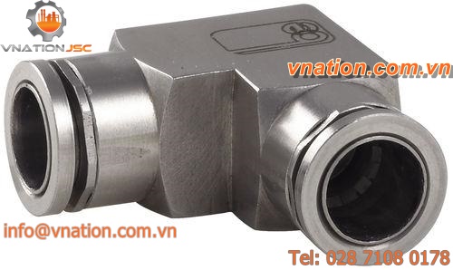 push-to-connect fitting / elbow / stainless steel / pneumatic