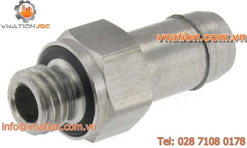 splined fitting / straight / stainless steel