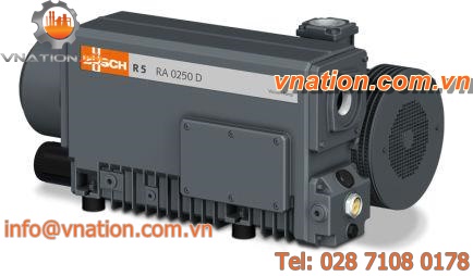rotary vane vacuum pump / oil-lubricated / single-stage / compact