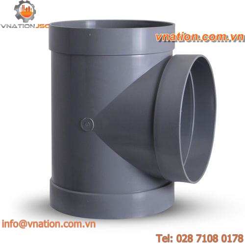 non-threaded fitting / T / plastic / for plastic pipe