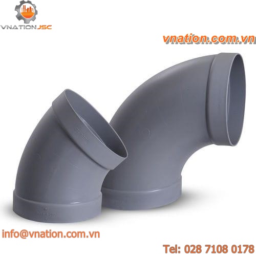 elbow fitting / plastic / for ventilation systems / for pharmaceutical industry