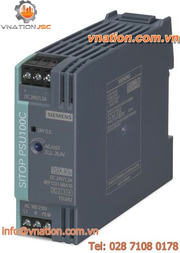 AC/DC power supply / DIN rail / for industrial applications / switching