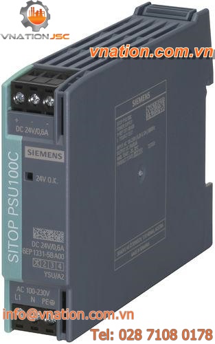 AC/DC power supply / DIN rail / CE / for industrial applications