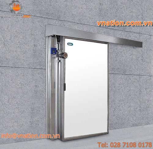 sliding doors / for cold storage warehouse / stainless steel / fireproof