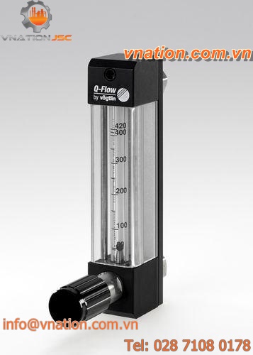 variable-area flow meter / for water / for air / in metering tube