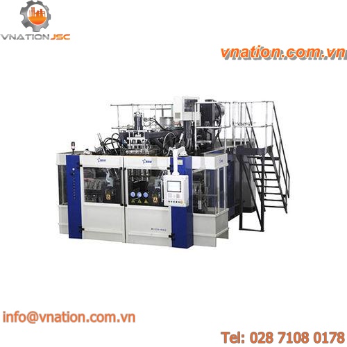 twin-station extrusion blow molding machine / bottle / for the food industry / for medical applications