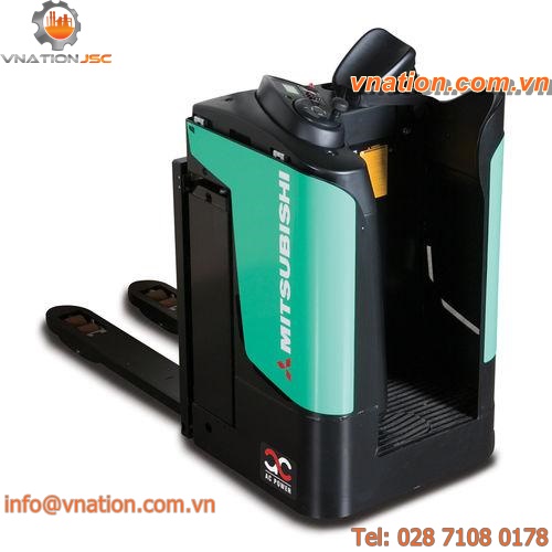 electric pallet truck / stand-on / loading / unloading