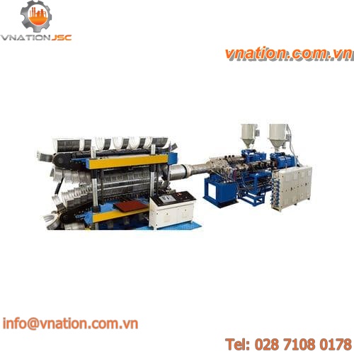 pipe extrusion line / for PP / for HDPE / for corrugated pipe