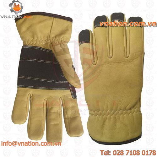 work glove / insulated / animal skin / firefighters