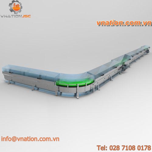 chain conveyor / magnetic belt / for the food industry / for pharmaceutical industry