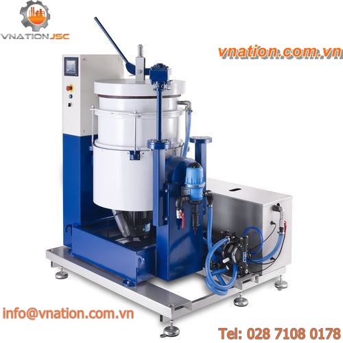 centrifugal disc vibratory finishing machine / deburring / semi-automatic