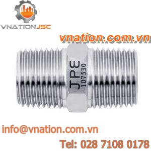 stainless steel nipple / threaded / hexagonal