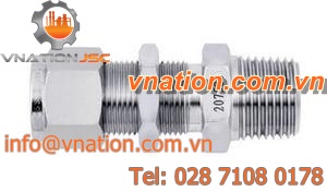 male fitting / bulkhead / straight / stainless steel
