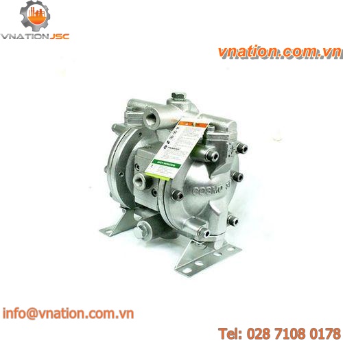 chemical pump / pneumatic / double-diaphragm / metal