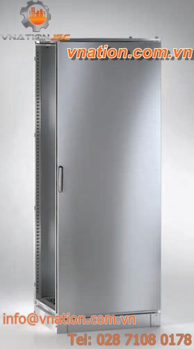 storage cabinet / free-standing / single-door / stainless steel