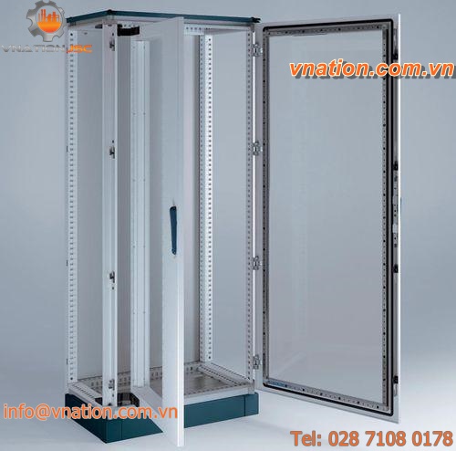 network cabinet / secure / free-standing / with glass doors