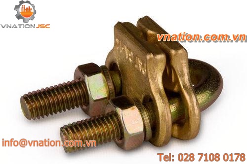 electric connector / grounding / brass / stainless steel