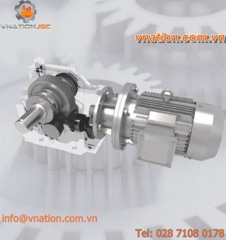 right-angle gear-motor / bevel / helical / precision