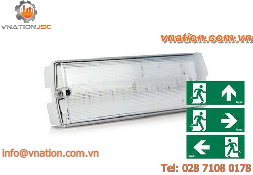 surface-mounted emergency lighting / LED / IP65 / emergency exit