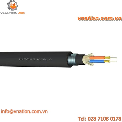 armored cable / for FTTX / fiber optic / low-smoke