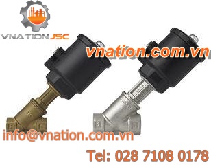 piston valve / shut-off / for steam / threaded