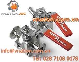 ball valve / lever / shut-off / for steam
