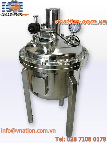pressure reactor / floor-standing / stainless steel / laboratory