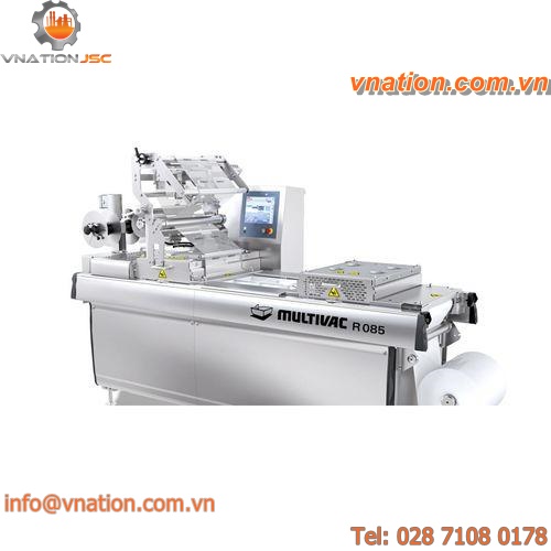automated thermoformer / roll-fed / modified atmosphere packaging / industrial