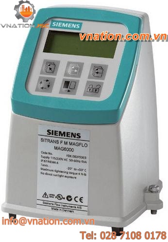 electromagnetic flow transmitter / for liquids and gases