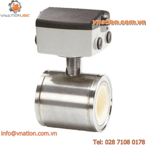 electromagnetic flow meter / for air / flange-mount / stainless steel