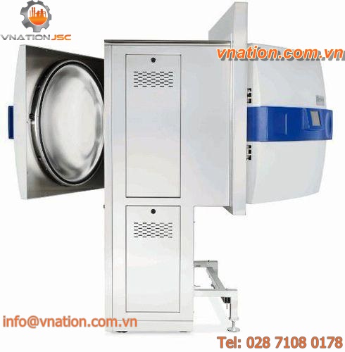 laboratory autoclave / double door pass-through