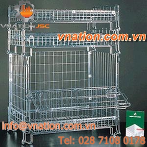 metal crate / storage / transport / wire mesh