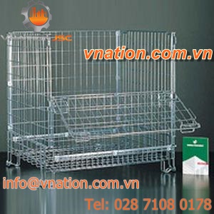 metal crate / transport / storage / wire mesh